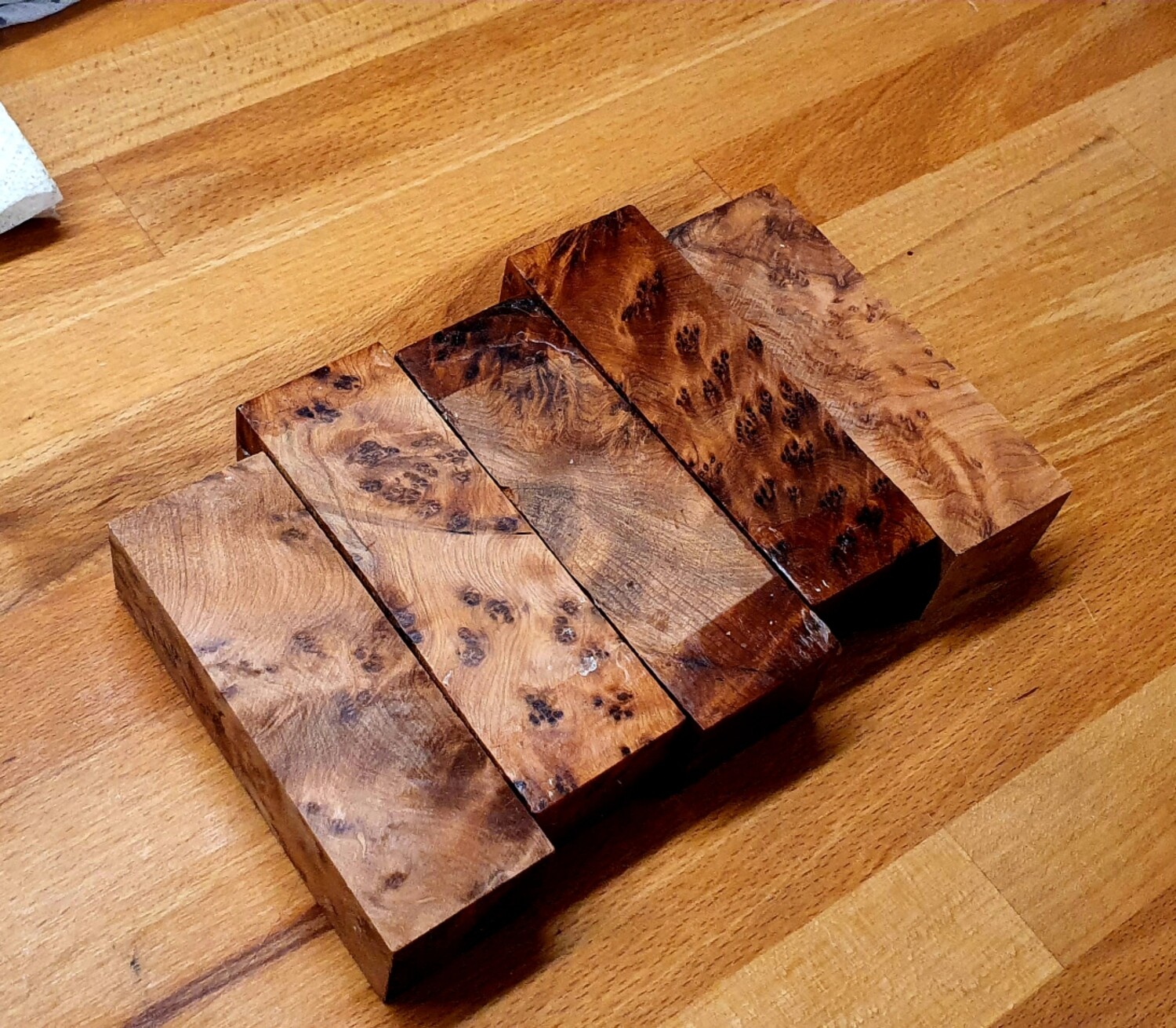 Thuja  Maser  Messergriff Block