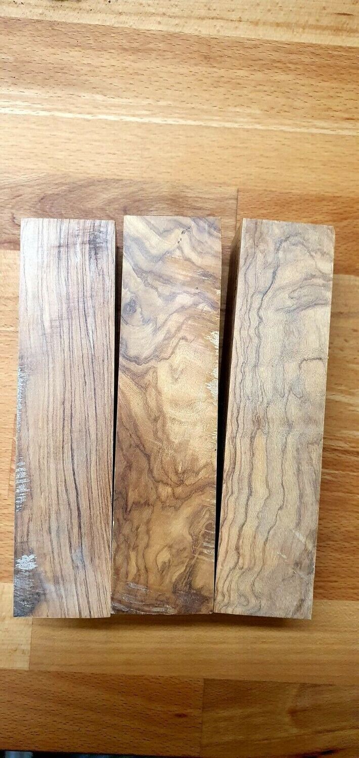 Olivenholz Kantel Messergriff Block 145x35x35mm