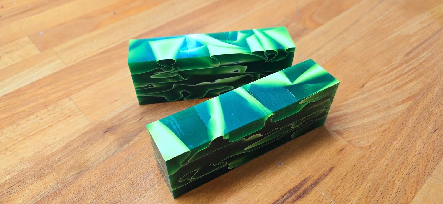 Messergriffblock Acryl Waldgrün
