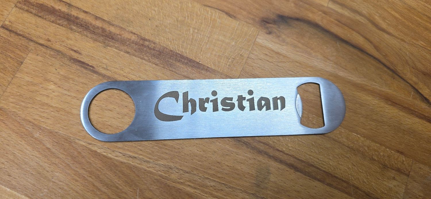 Flaschenöffner Edelstahl personalisiert