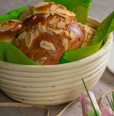 Cestino tondo lievitazione pane in rattan 3,7 L
