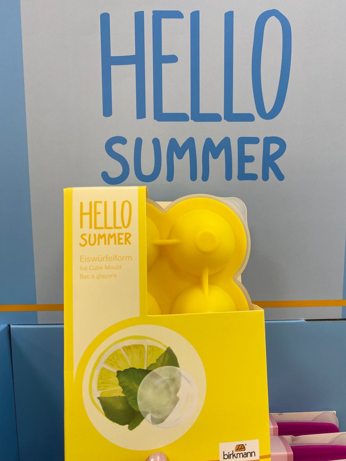 Stampo per cubetti di ghiaccio giallo Birkmann