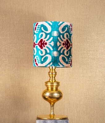 TURQUOISE IKAT - SILK VELVET
