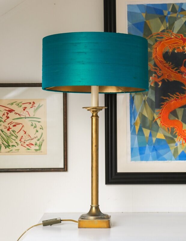 TURQUOISE SLIM - DUPION SILK