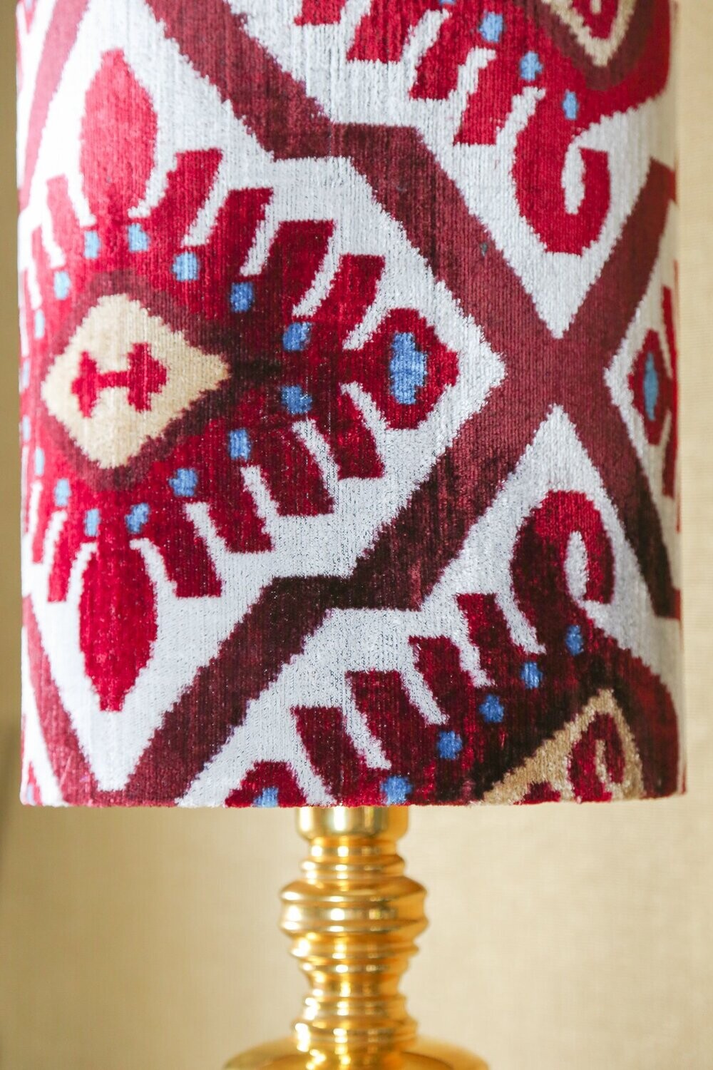 SCARLET IKAT- SILK VELVET