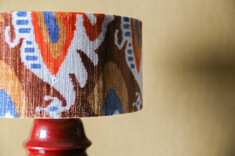 CARAMEL IKAT- SILK VELVET