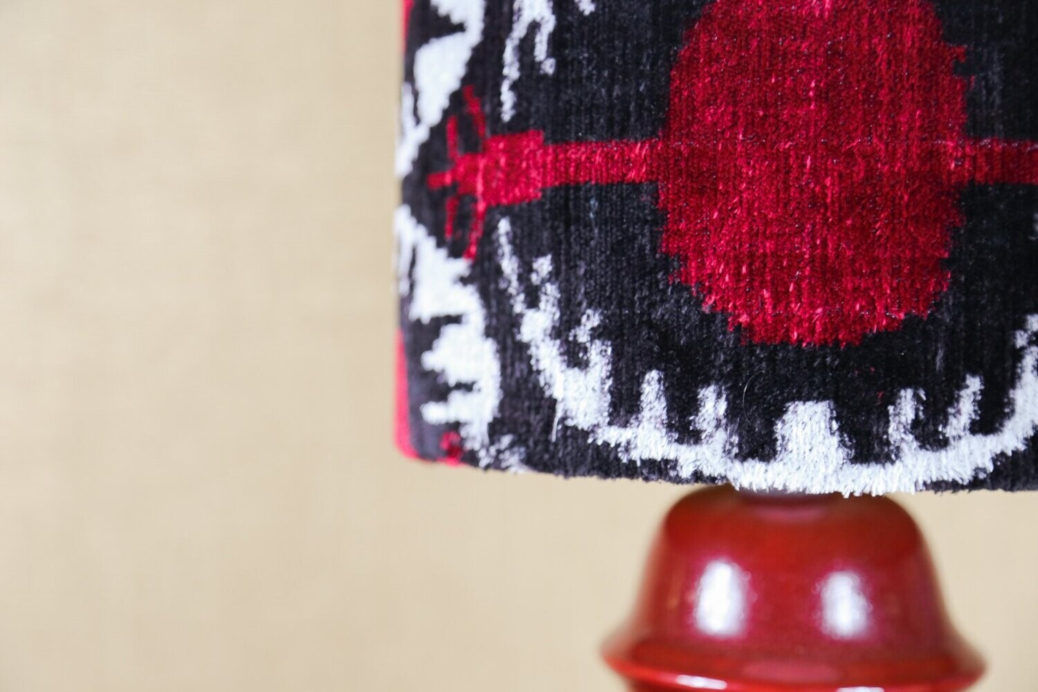 BLACK IKAT- SILK VELVET