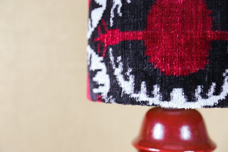 BLACK IKAT- SILK VELVET