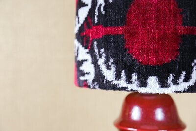 BLACK IKAT- SILK VELVET