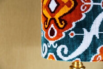 ORANGE IKAT - SILK VELVET