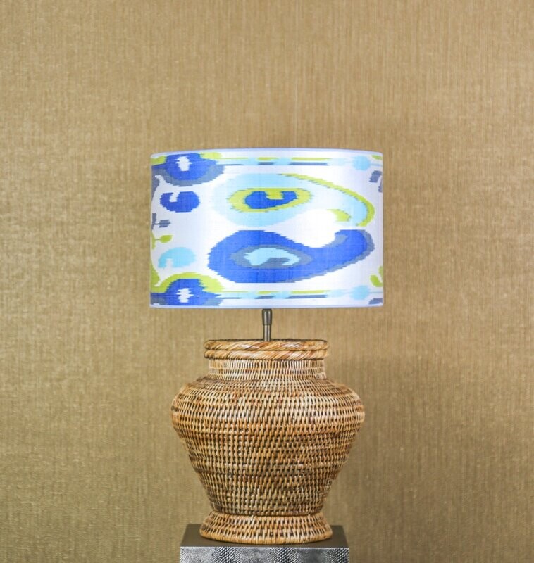 BLUE IKAT - HANDWOVEN SILK