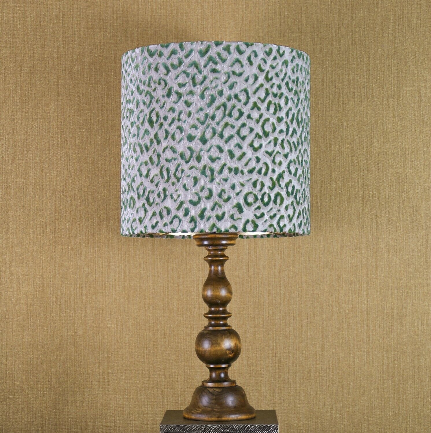 GREEN LEOPARD - RELIËF VELVET