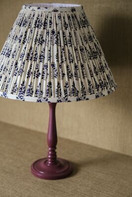 LAMPSHADE 'MARYAM' - GATHERED INDIAN BLOCKPRINT