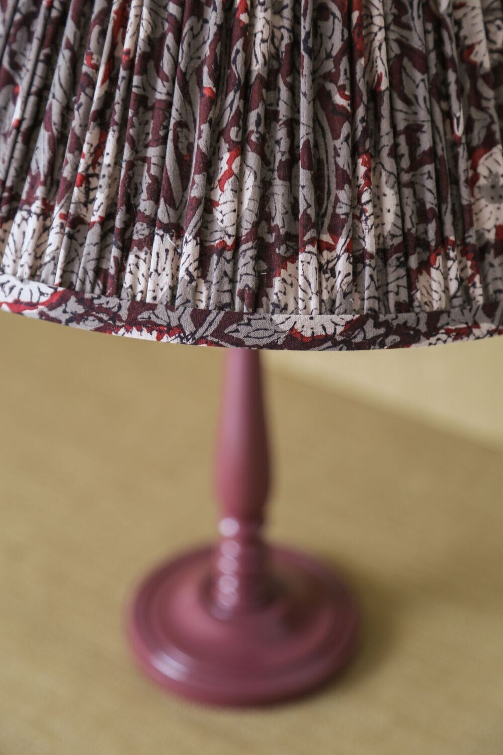LAMPSHADE 'VICTORIA' - GATHERED INDIAN BLOCKPRINT