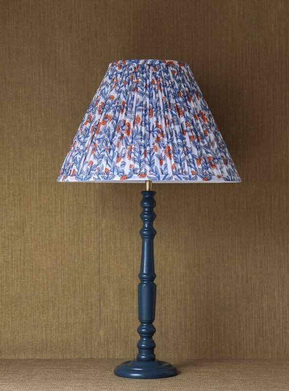 LAMPSHADE 'SOPHIA' - GATHERED INDIAN BLOCKPRINT