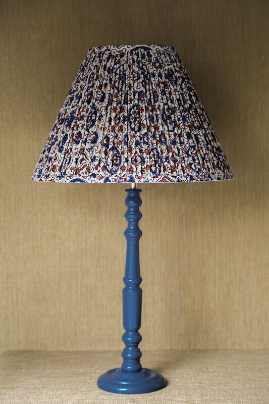 LAMPSHADE 'MEDAILLON' - GATHERED INDIAN BLOCKPRINT