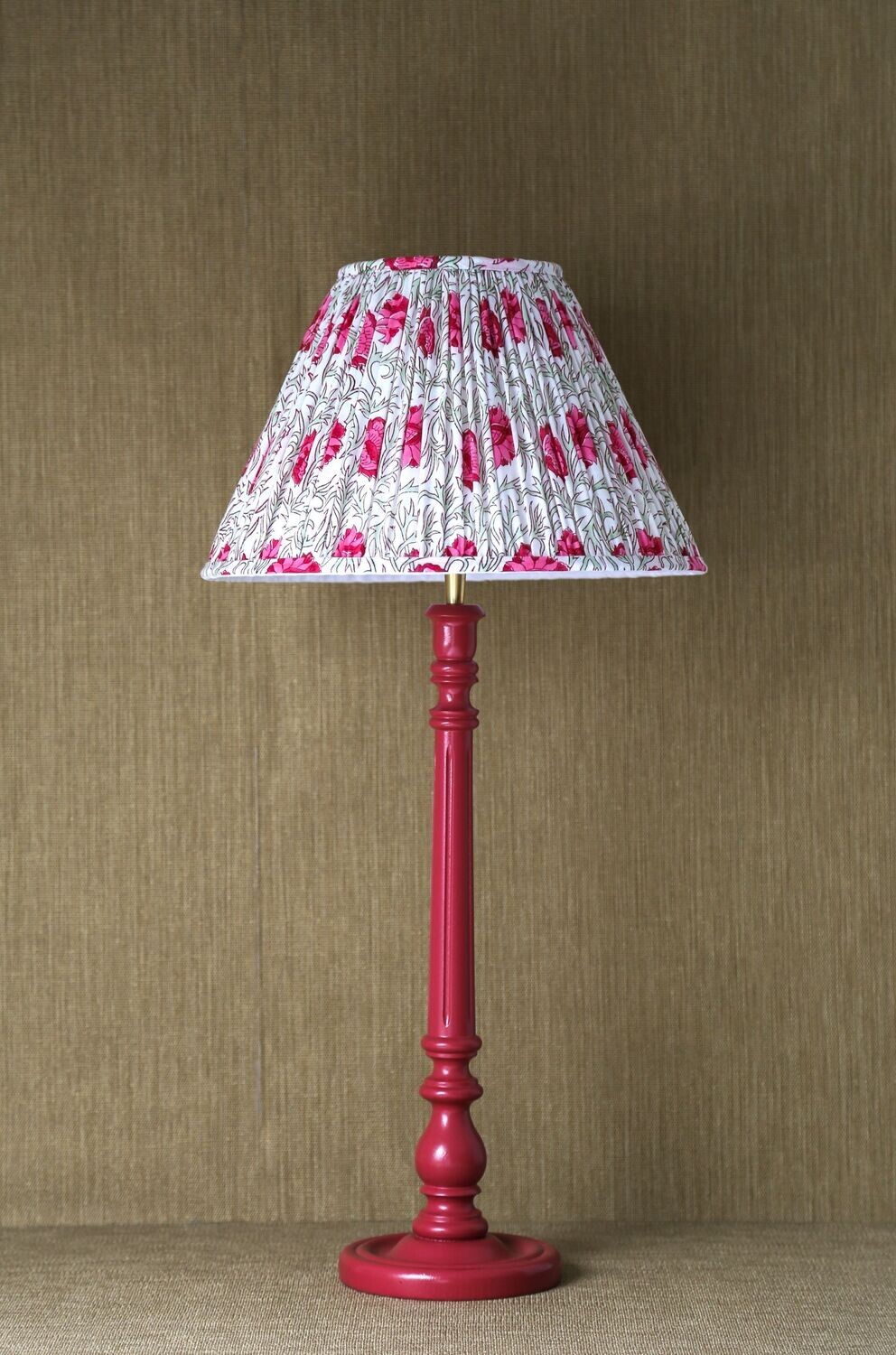 LAMPSHADE 'KATIA' - GATHERED INDIAN BLOCKPRINT