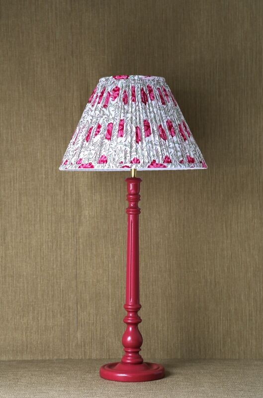 LAMPSHADE 'KATIA' - GATHERED INDIAN BLOCKPRINT