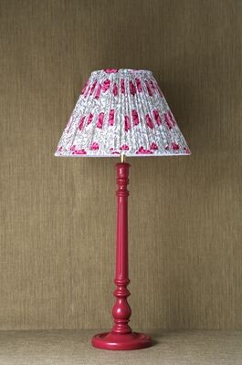 LAMPSHADE 'KATIA' - GATHERED INDIAN BLOCKPRINT LAMPSHADE 'KATIA' - GATHERED INDIAN BLOCKPRINT
