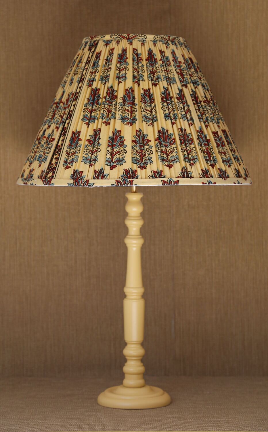 LAMPSHADE 'INDIA' - GATHERED INDIAN BLOCKPRINT