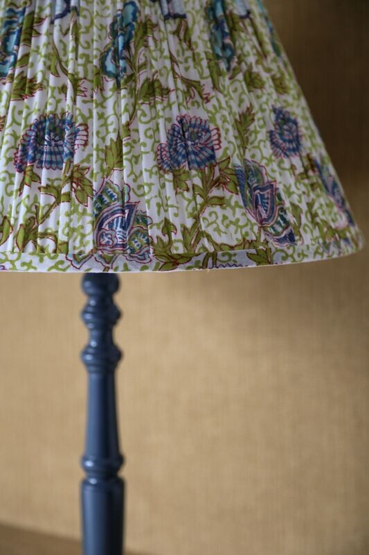 LAMPSHADE 'AMELIE' - GATHERED INDIAN BLOCKPRINT