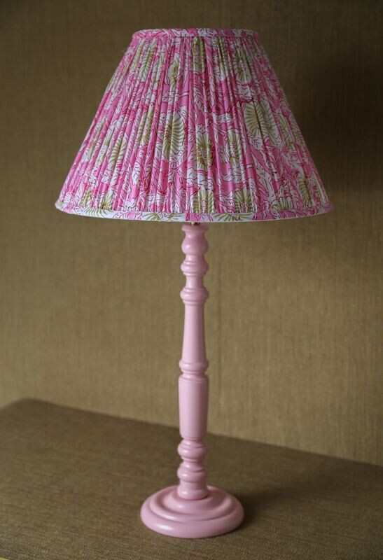 LAMPSHADE 'ANN' - GATHERED INDIAN BLOCKPRINT