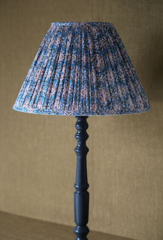LAMPSHADE 'LAYLA' - GATHERED INDIAN BLOCKPRINT