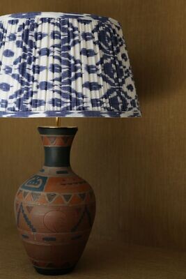 LAMPSHADE 'MAYA' - GATHERED INDIAN IKAT