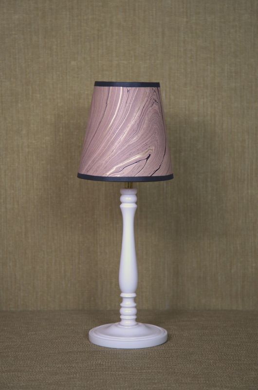 HANDMARBLED PAPER LAMPSHADE - DUSTY PINK