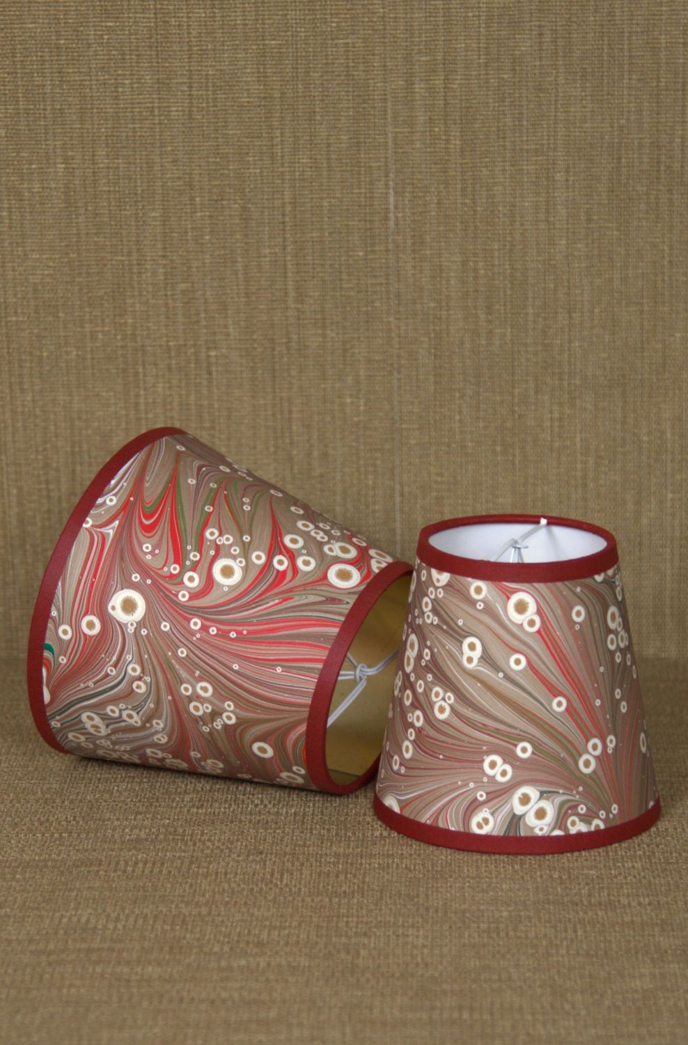 ITALIAN HANDMARBLED PAPER - EYES RED