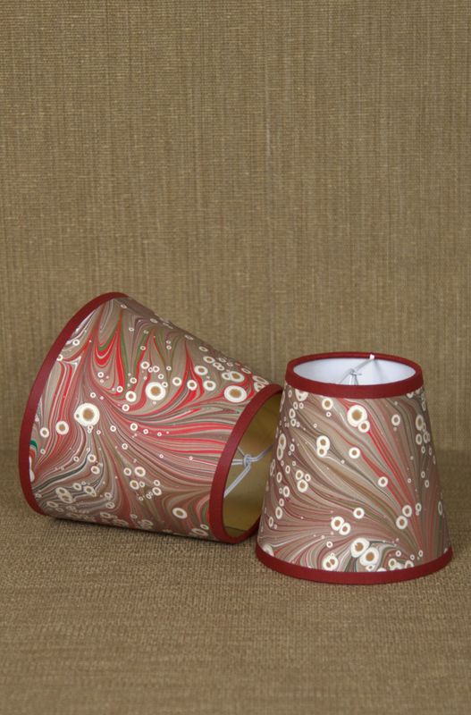 ITALIAN HANDMARBLED PAPER - EYES RED