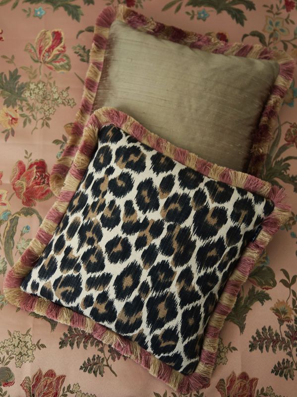 SIERKUSSEN 'ROMA' - LEOPARD PRINTED PANAMA STRIPED FRINGE