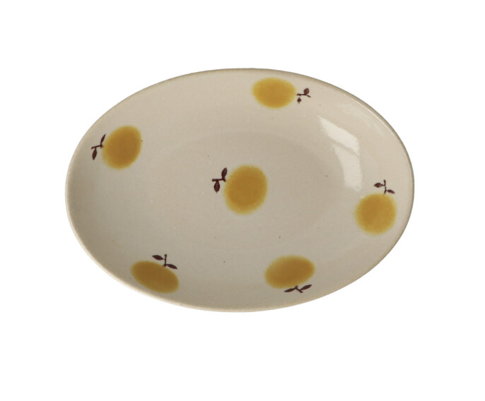 IZAWA井泽美浓烧橘子陶瓷餐具 / Mino-Yaki Tangerine Ceramic Tableware Collection By IZAWA, size: 陶瓷盘子小号 / Large Plate