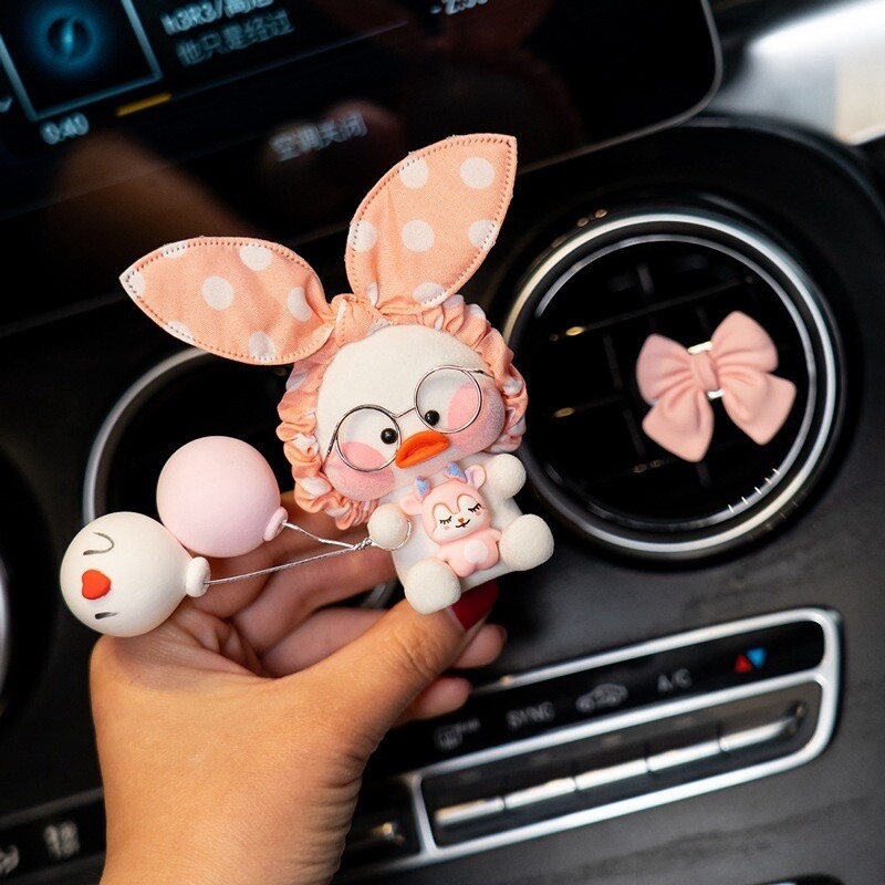 Ocean Breeze Duck Car Air Freshener - 6 Styles, colour: Pink Bow 粉色蝴蝶结