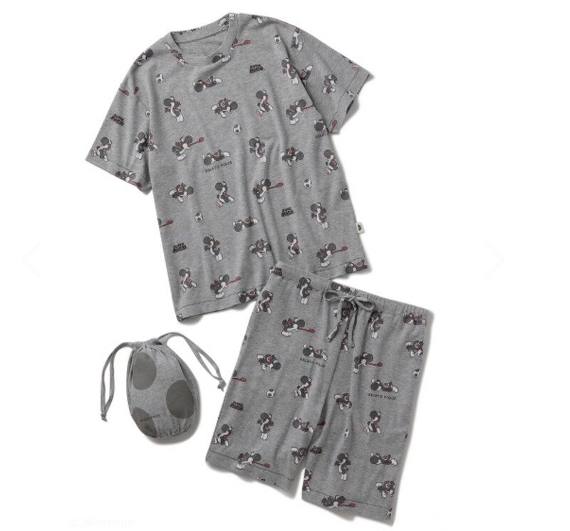 GP x Super Mario Yoshi Dinosaur Cotton Pajama Set for Men - T-Shirt &amp; Shorts, 2 Sizes