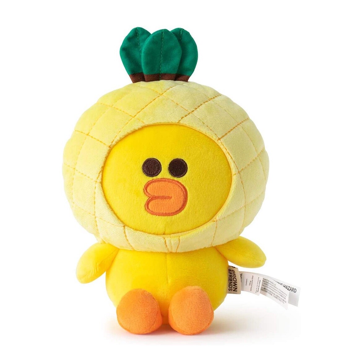 LINE FRIENDS菠萝头玩偶 / Line Friends Pineapple Plush, pattern: 小黄鸭 / Choco