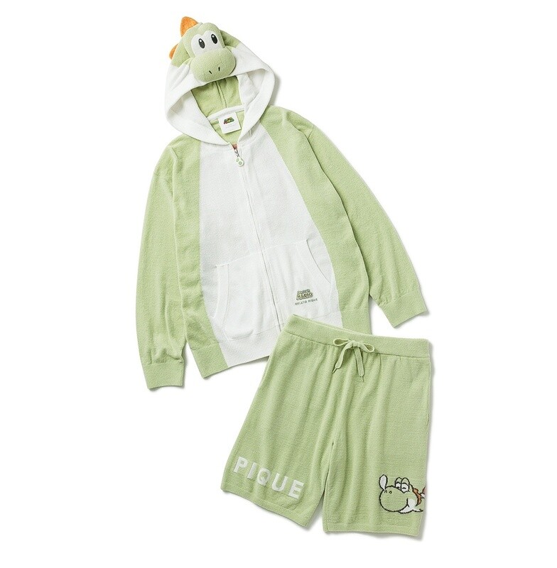 Gelato Pique GP x Nintendo Yoshi Dinosaur Pajama Set for Men, Jacket &amp; Shorts, 2 Sizes