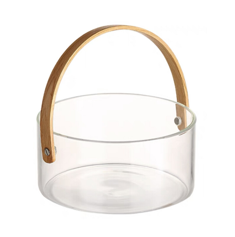 Glass Canister with Bamboo Handle &amp; Lid, 2 Sizes