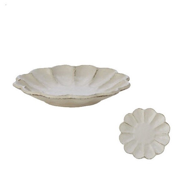 IZAWA美浓烧梨花小兵浅盘陶瓷盘, size: 小号15.5cm