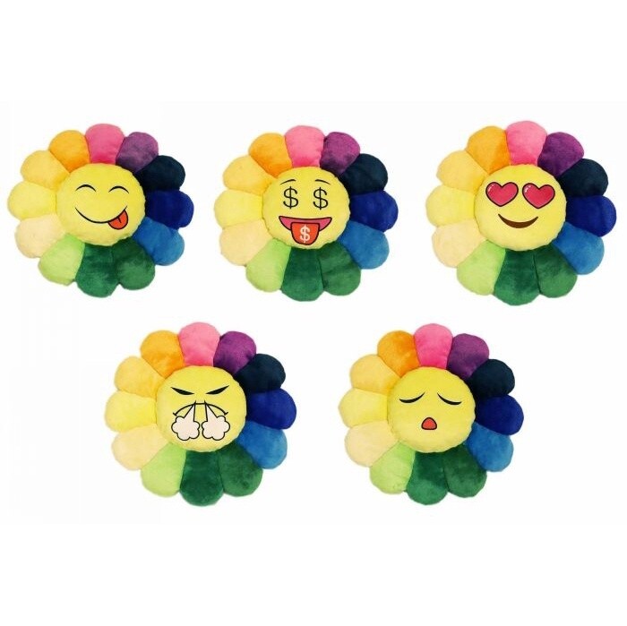 Takashi Murakami Emoji Sunflower Pillow 30cm - 5 Styles