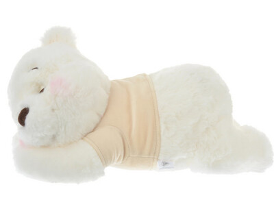 东迪纯白维尼噗噗趴趴公仔 / Winnie the Pooh Lazy White Plush By TDL