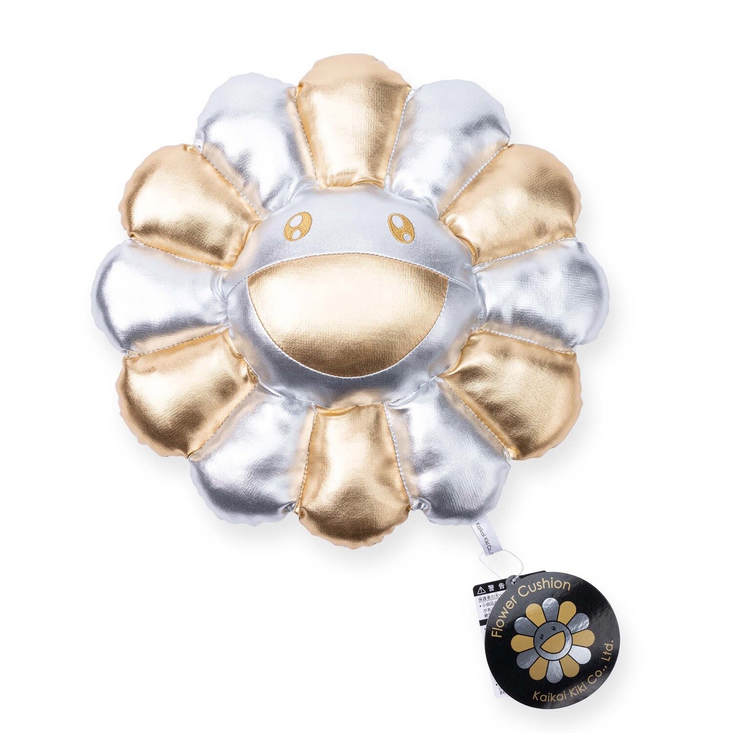 村上隆太阳花金银色抱枕, size: 60cm