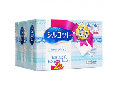 尤妮佳化妆棉（丝滑型）两盒入 / Unicharm Silky Touch Facial Cotton （2Packs）