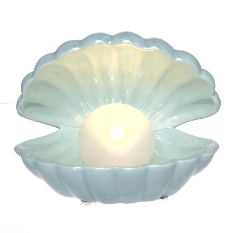 FrancFranc Shell Pearl Night Light in 2 Styles - White &amp; Blue-Green