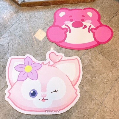 可爱草莓熊大头浴室吸水硅藻泥地垫 /  Lotso (Strawberry Bear) Bath Mat