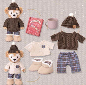 Duffy Winter Series Plush Outfit – 2-Set Box, Tokyo Disney Resort (Plush Not Included)