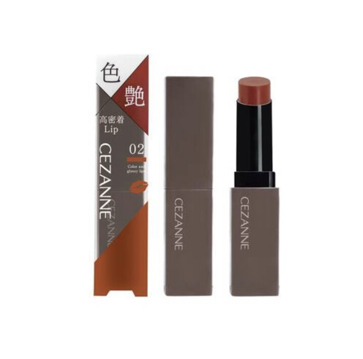 Cezanne倩丽新款小黑管滋润唇釉唇膏 2色选 / Moisturizing Lip Gloss Stick （Choose From 2 color）By CEZANNE, colour: 2号乌龙奶茶色 / 02 Oolong Milke Tea