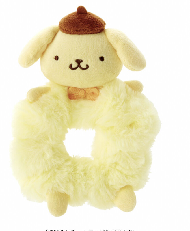 Sanrio三丽鸥毛茸茸头绳/布丁狗 / Pompompurin Fluffy Hair Tie By SANRIO