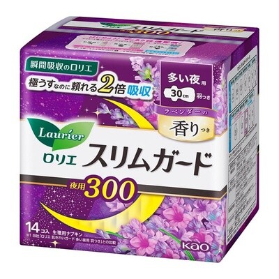 Kao花王Laurier超薄透气夜用卫生巾30cm 14枚