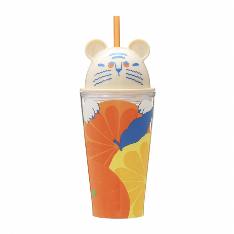 Starbucks 2023 Animal Collection Tiger Straw Plastic Tumbler - Japan
